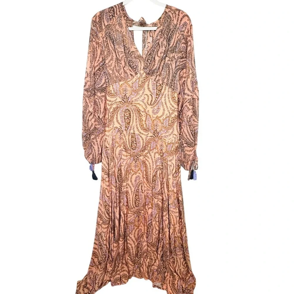 Free People‎ Mirage Maxi Dress Babydoll Empire Waist Boho Coquette Prairie Hoco